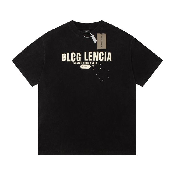 

blcg lencia summer t-shirts high street hip-hop style 100% cotton quality men and women drop sleeve loose tshirts oversize 23176, White;black