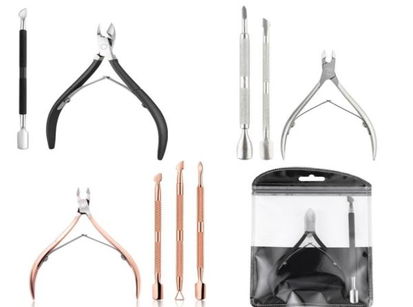 

stainless steel nail cuticle spoon pusher remover clipper nipper manicure pedicure toe finger trimmer plier scissors6569144
