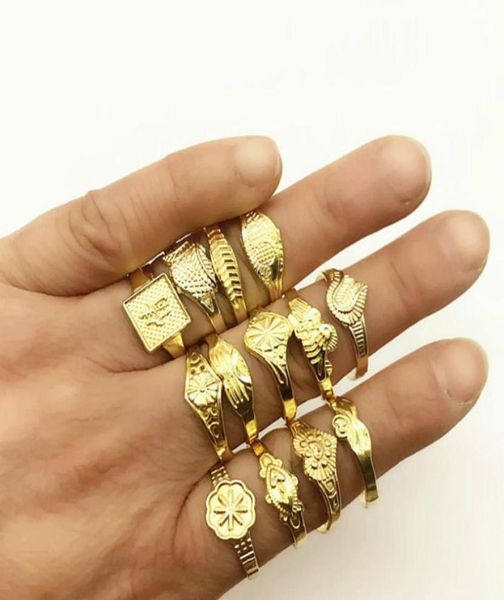 

rings steel rose gold antiallergy smooth simple wedding couples bijouterie for man or woman gift whole1155663, Golden;silver