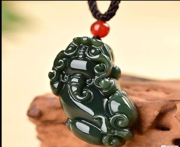 

xinjiang hetian jade qingyu lucky pi xiu pendant ship ping03370715, Silver