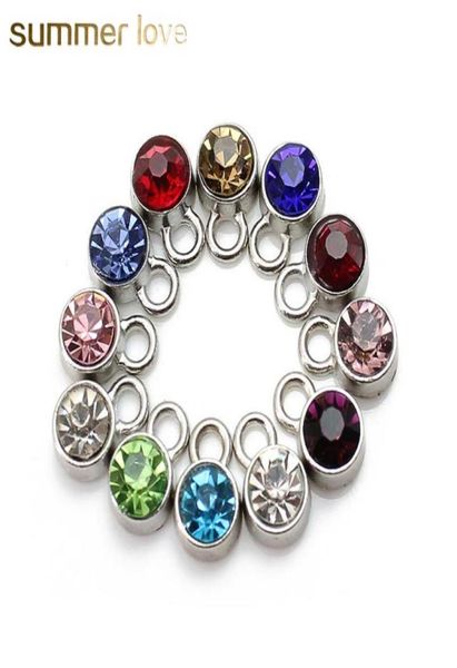

new fashion stainless steel round crystal pendants charm for bangle necklace colorful birthstone diy charm jewelry accessories2397558, Bronze;silver