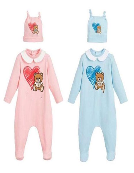 

new baby boy girl rompers long sleeved plaid infant jumpsuithat 2pcs outfit kids newborn baby clothes jumpsuit6816955, Blue