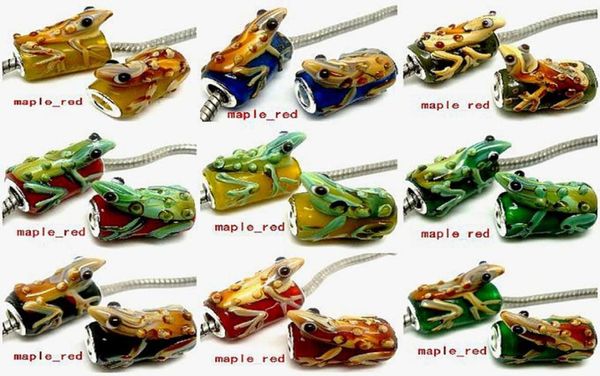 

20pcslot lizard murano glass beads for jewelry making loose lampwork charms diy beads for bracelet whole in bulk8803629, Black