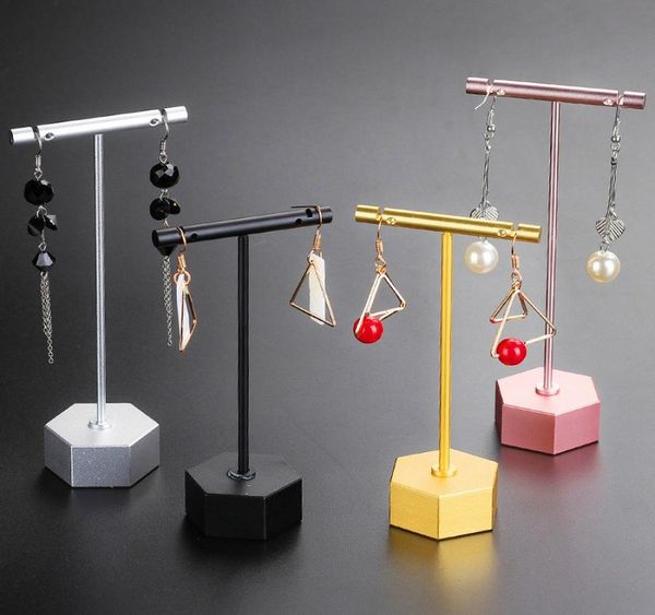 

highend metal display stand tshaped earring display stand jewelry display stand black rose gold jewelry props8273932