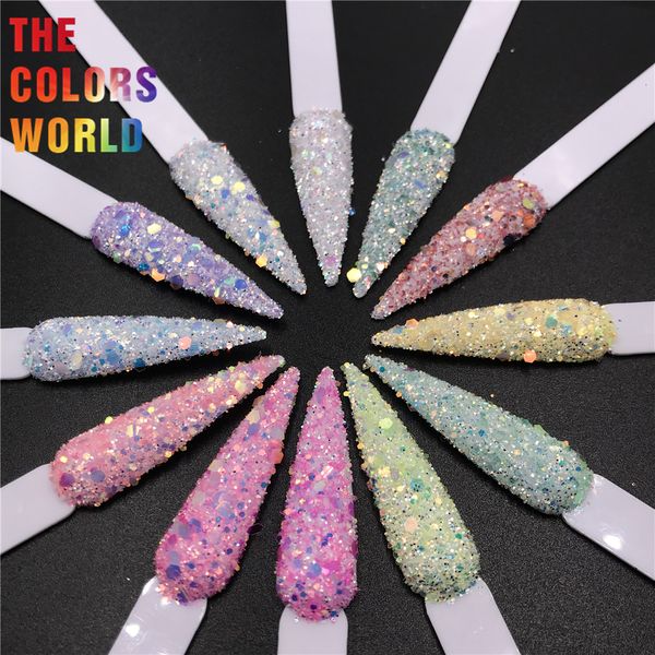 

nail glitter shinning iridescent rainbow nails art decoration tumbler accessories festival party supplier 230715, Silver;gold