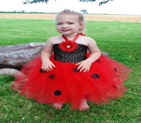 

halloween dress ladybug baby girl tutu dress party dresses for kids girls toddler clothes 2984084, Red;yellow