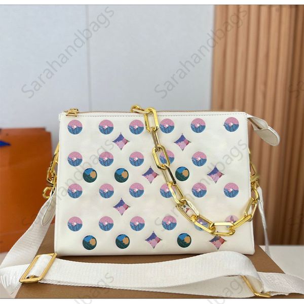 

Luxurys Handbag Women Designers Cross Body Chain Bag Fashion Purses Womens Leather Embossing Totes Shoulder Strap Removable Shoulder Bags, Pink