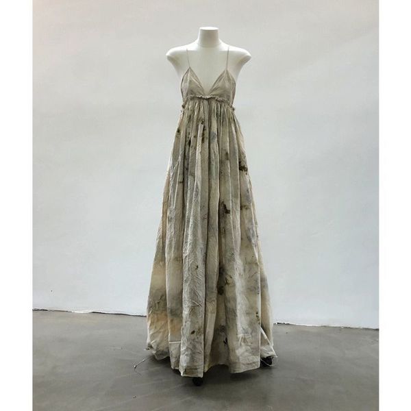 

basic casual dresses summer boho casual floral printed strap long dress women sleeveless backless slip beach dresses cami vestidos robe femm, Black;gray