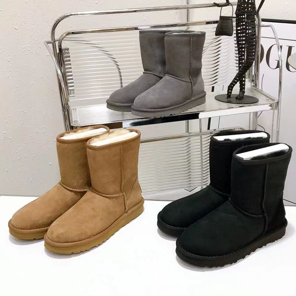 

designer boots luxury women snow mini ankle short duck leather winter platform boots maroon gray black white women girls boot stivali bootie