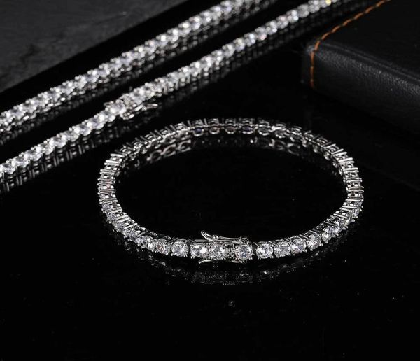 

jewelry bracelets 5mm 6mm tennis chains design for women men titanium steel bracelet with cz diamond lover gold silver rose fashio5013807, Golden;silver