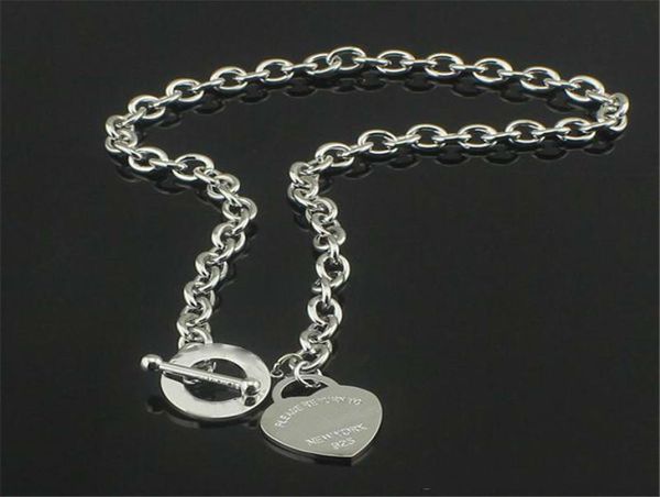 

new year bracelet 925 silver heartshaped pendant necklace bracelet set love necklace bracelet couple set4909199