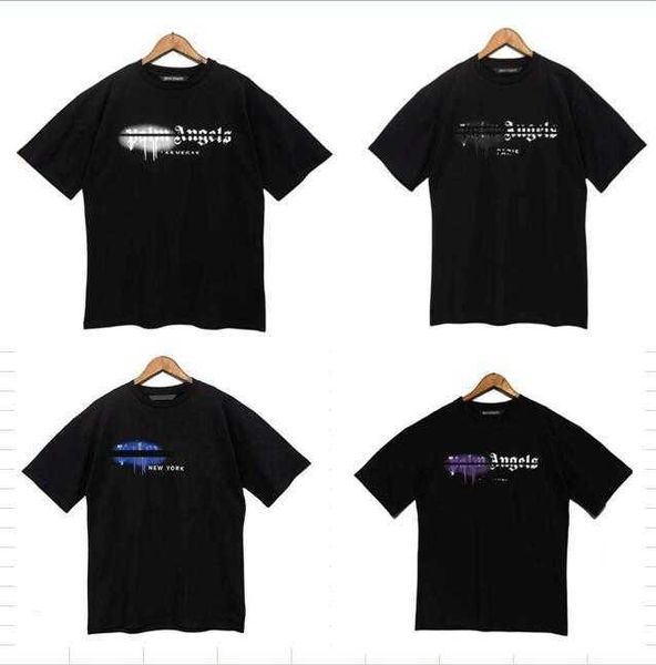 

t men's shirts t shirt palms palmangel city designer limited inkjet graffiti letter printing women's sailboat short-sleeved casual, White;black