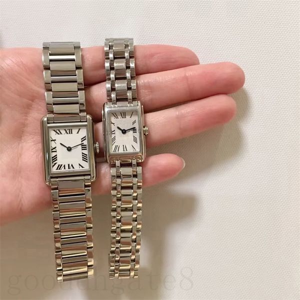 

tank luxury watches for men designer women watches fashion silver plated quartz montre homme formal business party casual 2813 movement watc, Slivery;brown