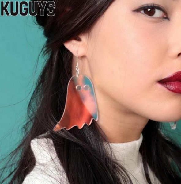

halloween spectre dangle women039s rainbow acrylic large drop earrings fashion jewelry fashion accessories4695932, Silver