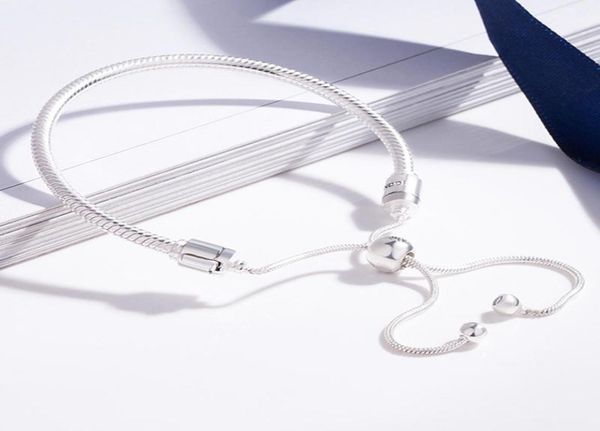 

new moments bracelet authentic 100% 925 sterling silver chain bangle & bracelet for women luxury jewelryps22439645419, Black