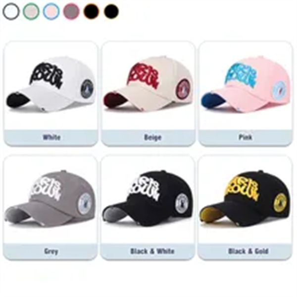 

new fashion outdoor sport baseball cap men and women universal letter embroidery adjustable snapback hat, White;black