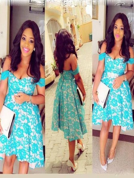 

south africa short party dresses prom gowns offshoulder blue lace ruched aline vestidos de festa hilo satin chic cocktail dress9483614, Black