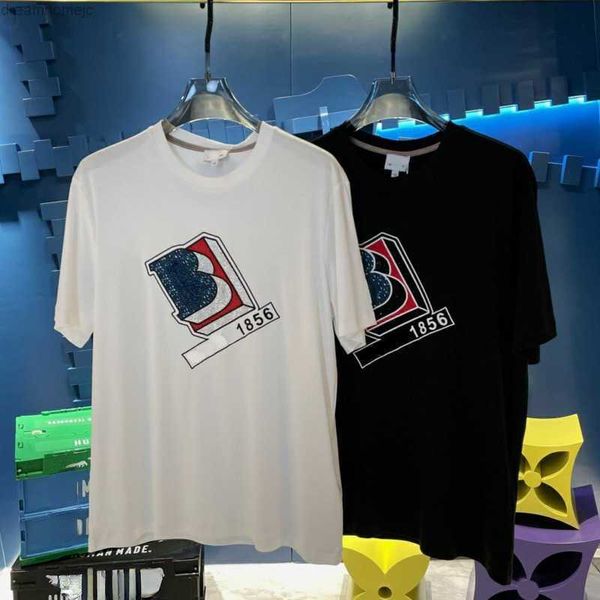 

bby short sleeve t shirt mens sweatshirt men women round neck tee burb print loose cotton luxury t-shirt tank 3xl 4xl, White;black
