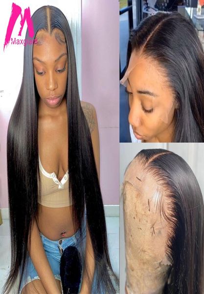 

black straight front 44 55 closure 134 13x6 lace frontal brazilian 30 40 inch human hair wigs hd for women1390474