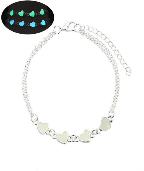 

halloween party blue green glowing heart bracelet glow in the dark fairy fluorite magical bracelet bangle jewelry5087745, Black