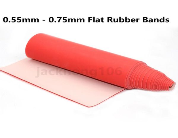 

055mm075mm slings flat rubber band 2m powerful elastic latex rubber band for outdoor hunting catapult9345287