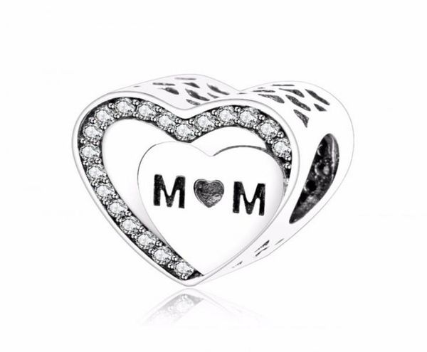 

mothers day gift tribute to mom charms beads authentic 925 sterling silver heart beads for diy brand bracelets fashion jewelry acc8891918, Black