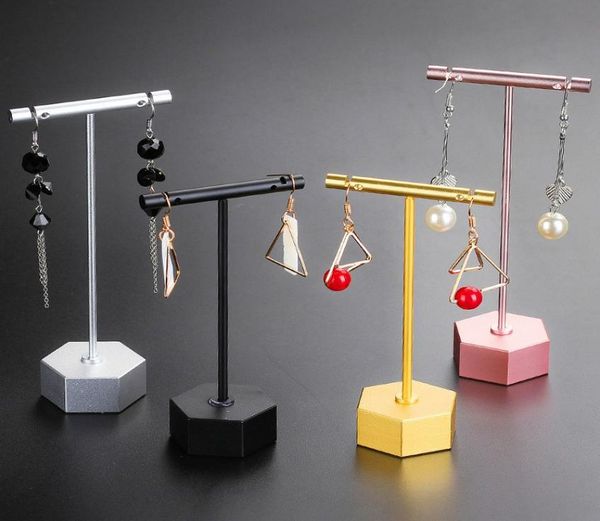 

highend metal display stand tshaped earring display stand jewelry display stand black rose gold jewelry props4785789