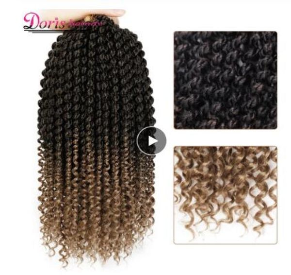 

14 inch marley braids ombre hair crochet braid synthetic braiding hair extensions braids curly crochet hair women locs 4019936, Black