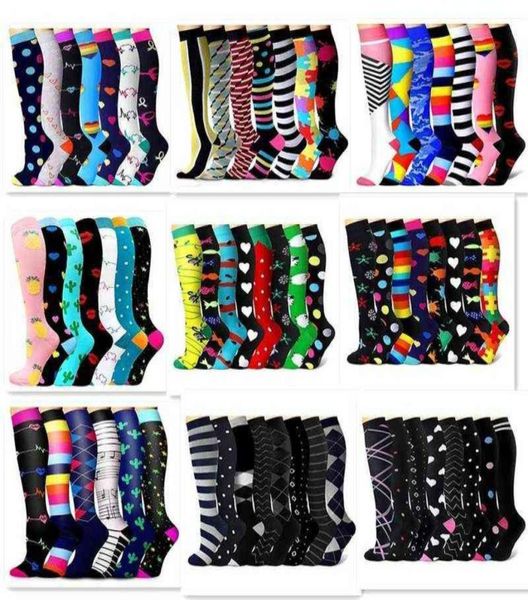 

35678 pairs lot pack women men compression socks stockings elastic sports beautiful leg running nurse climbing cycling socks 21538675, Black