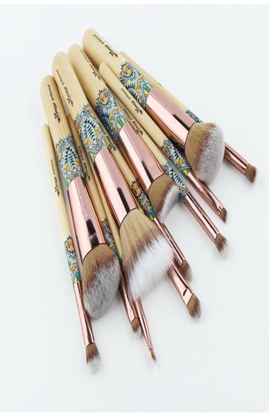 

whole new 12pcs make up brushes bamboo professional makeup brush set soft synthetic cosmetics brush kit7417790