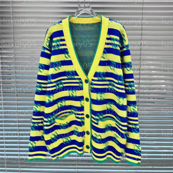 

designer sweater women cardigan knitwear womens knitted jacket striped letter print knit coat stylish loose fall outdoor clothing designers, White;black