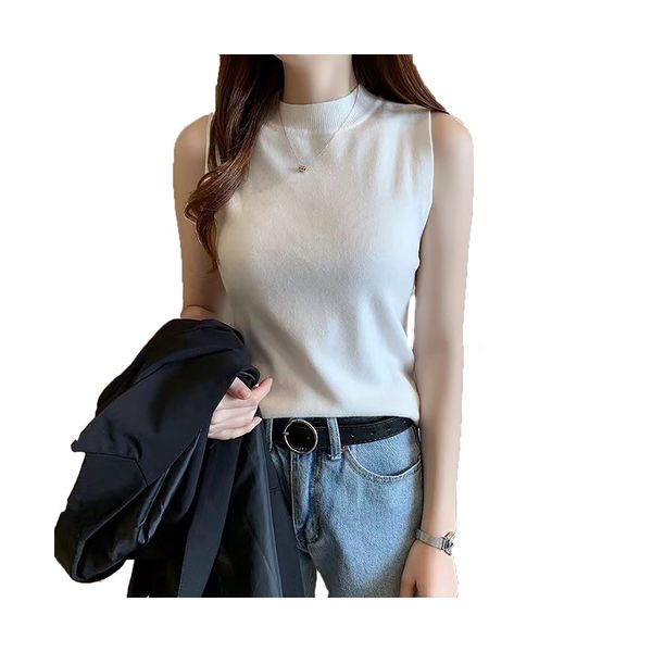 

autumn summer women designer sweaters woman cardigan knit sweater vest womens sweaters designer parties womens polychrome knit shirt fashion, White;black