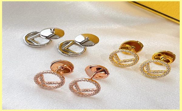 

gold hoop earrings designers diamond earrings f studs 925 silver for women small size hoops lovers gift luxury jewelry with box7225138, Golden;silver