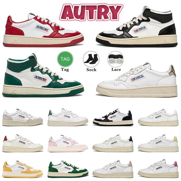 

2023 new autry mens womens casual shoe high panda green white gold yellow sliver purple fashion autry luxury designer men women casual shoes, Black