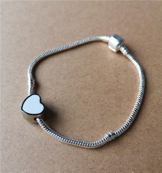 

blank sublimation heart bead women bangles for valentine039s day fashion bracelet bangle transfer printing jewelry consumab9870086, Black