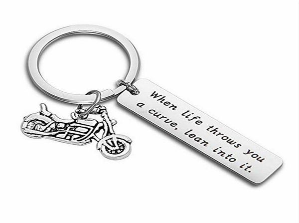 

motorcycle key rings stainless steel letter tag holders lovers keychain for women men fashion will and sandy7627618, Slivery;golden