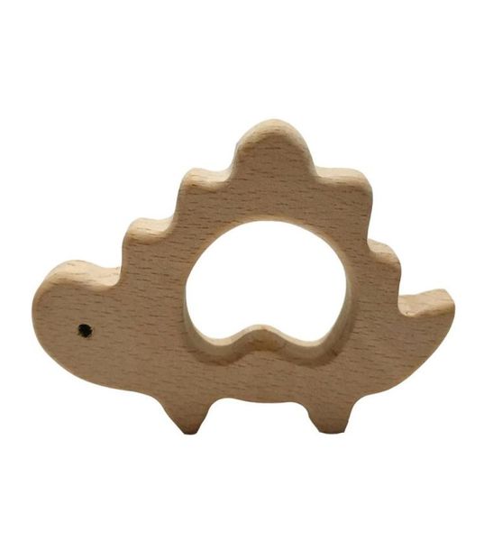 

4pcs nature wooden ankylosaurus shape teethers nature baby teething toy organic ecofriendly wooden teething diy accessory5489738