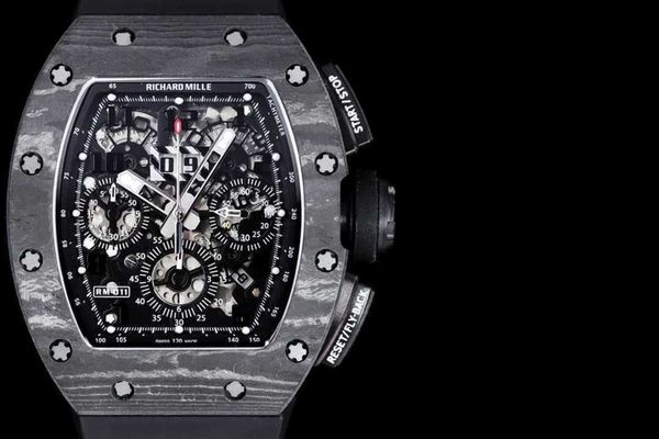 

fantastic mechanical r i c h a r d luxury superb style male wrist watches rm11 rm11-03 rsor designer high-end quality tpt carbon fiber bezel, Slivery;brown