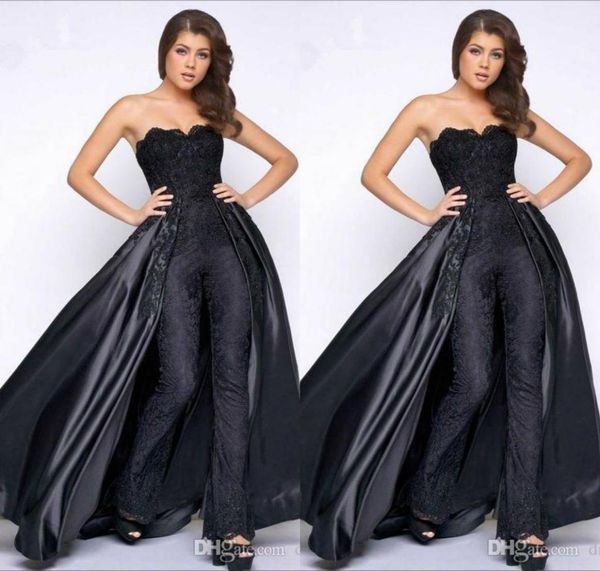 

modest strapless evening dresses with overskirt formal pantsuits prom dress floor length party gowns plus size4984380, Black;red