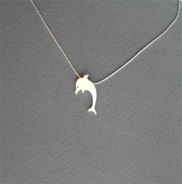 

30pcs lovely dolphin charm necklace dolphin ocean fish animal mammals chain pendant necklace jewelry gift for friend319w5777118, Silver