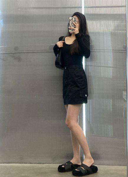 

heron skirts women's designer dresses wonder land brand tag silk street luxury brand the dancer courreges anagram wonderland denim wrap, Black