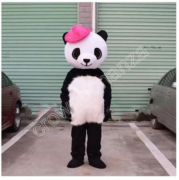 

panda plush mascot costumes cartoon fancy suit for animal theme mascotte carnival costume halloween fancy dress, Red;yellow