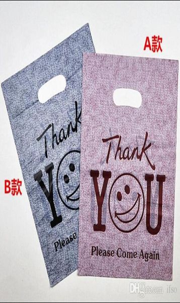 

whole200pcslot quotthank youquot printed plastic recyclable useful packaging bags shopping hand bag protable boutique gi3159078, Black;white