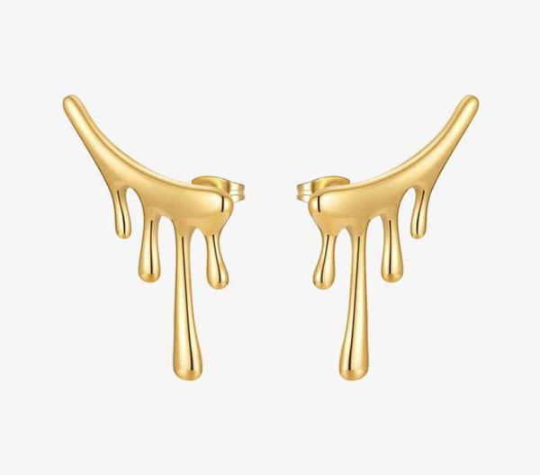 

enfashion unique punk earrings for women stainless steel stud earring irregular fashion jewelry party brinco e2213557274160, Golden;silver