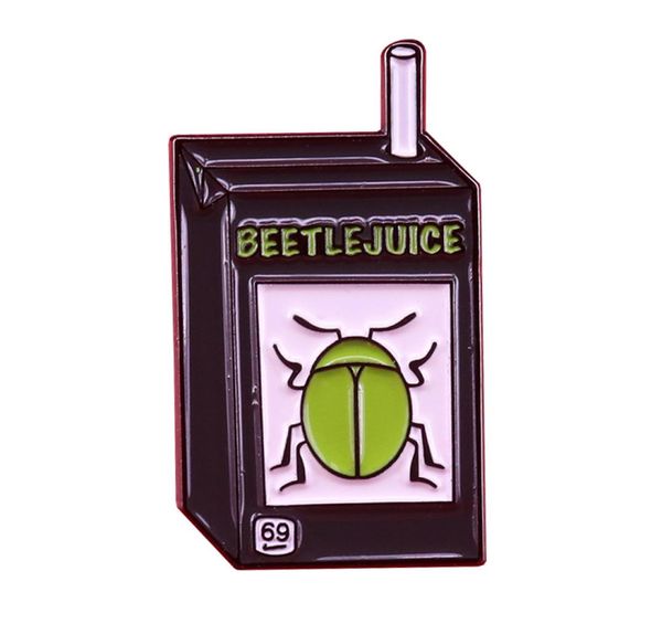 

fruit juice pin cute beetle brooch horror movie fans gift014657337, Gray