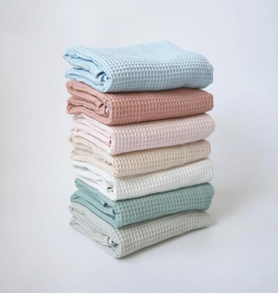 

organic cotton waffle blanket washed soft lightweight breathable blanket for all season baby toddler swaddling wrap newborn gifts6564800