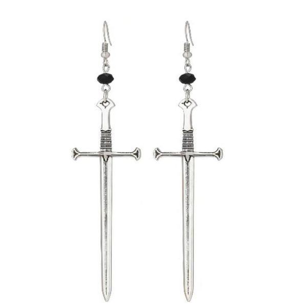 

sword earrings silver color classic eardrop all kinds of big swords fashion jewellery novel charm women men gift gothic mystical8455686