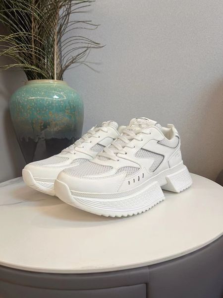 

luxury brand designer womens mens casual shoe sneaker lighted leather trainer nylon printed platform sneakers men light 0714, Black