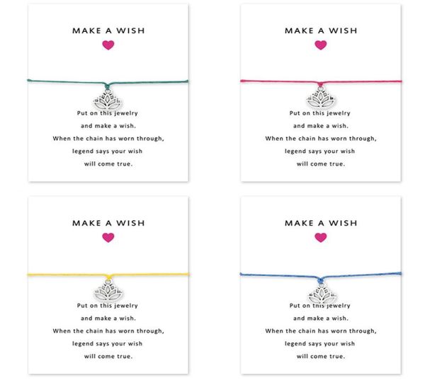

luxury designer yoga lotus charm bracelets with gift card infinity make a wish bangle for women girl fashion greeting jewelry7446754, Golden;silver