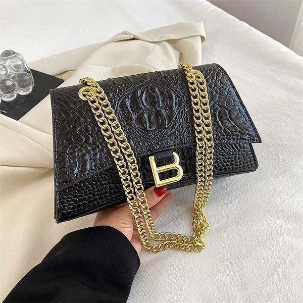 

24% off handbag designer 2023 bags new crocodile pattern hourglass niche design women's single shoulder crossbody bag advanced texture